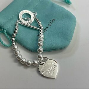 Tiffany & Co. Silver and White Bracelet